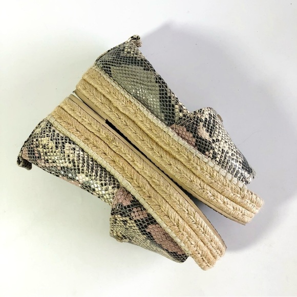 DKNY Mer Snake Peep Toe Platform Espadrille - Picture 8 of 13
